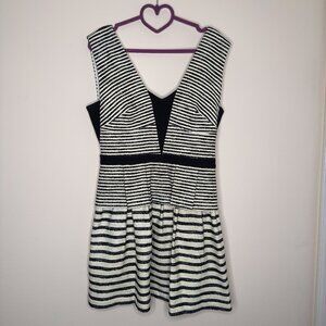 BCBG MAXAZRIA Dress Black and Off White Size 12